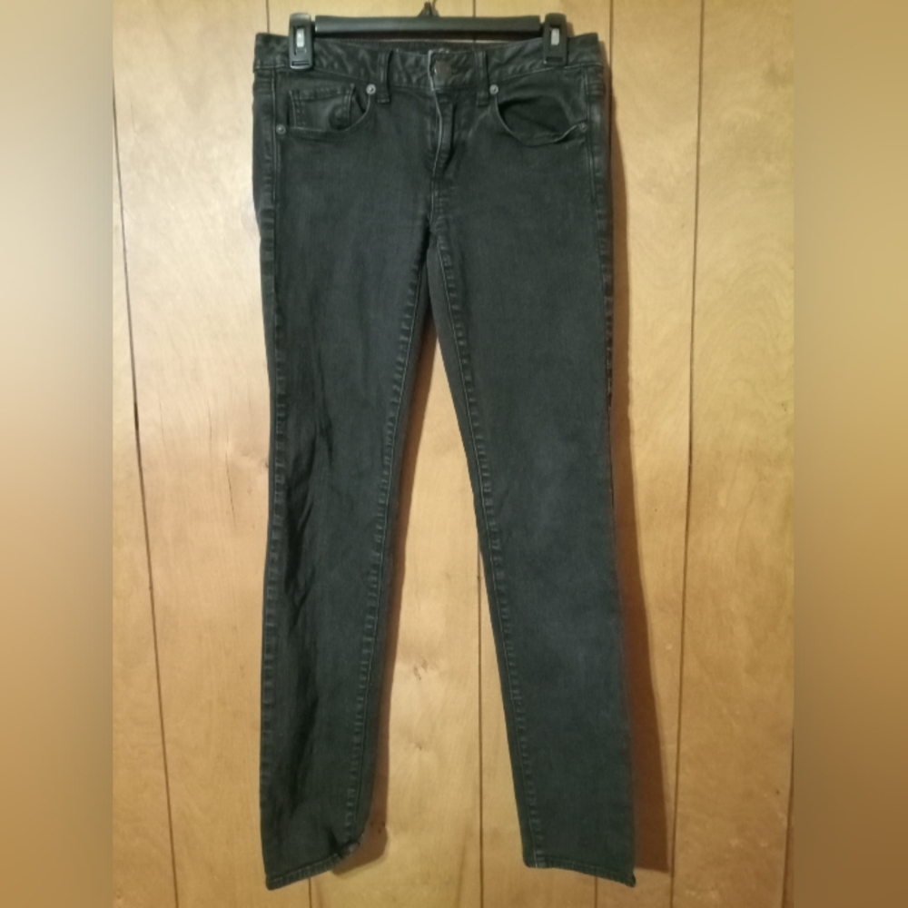 American Eagle Jegging Womens Size 6 Black Skinny Jeans Cotton Blend Stretch